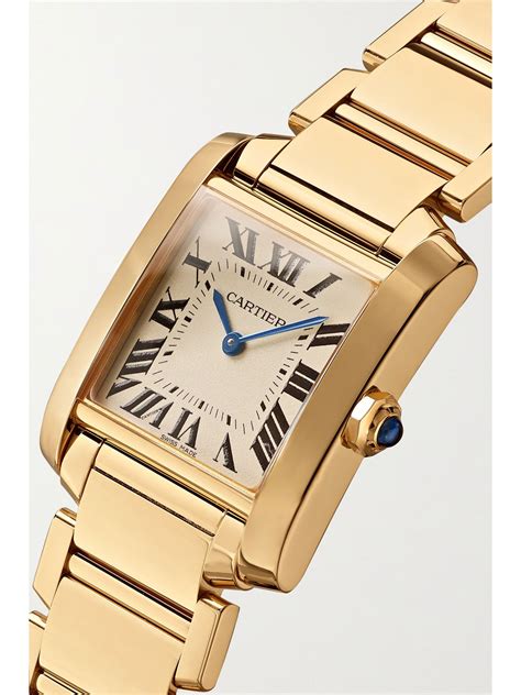 cartier watch gold tank|More.